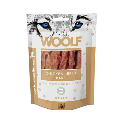 Woolf Chicken Jerky Bars 100g